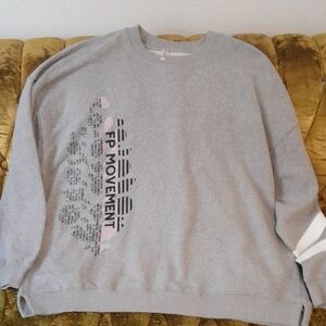 New Free People Movement Gray Oversized Sweater